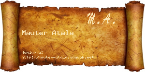 Mauter Atala névjegykártya